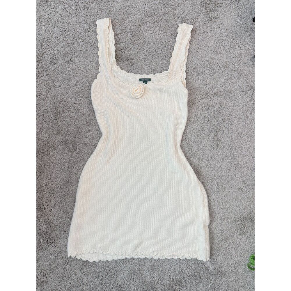 Wild Fable Knit Cream Dress